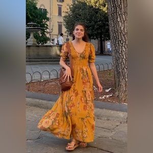 Christy Dawn Brooklyn Dress in Mustard Yellow